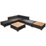 Muebles de jardín y cojines 7 piezas ratán sintético negro de vidaXL, Conjuntos de jardín - Ref: Foro24-42757, Precio: 641,43...