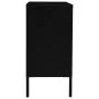 Aparador de acero y vidrio templado negro 75x35x70 cm de vidaXL, Aparadores - Ref: Foro24-336073, Precio: 166,56 €, Descuento: %