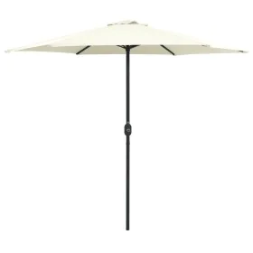 Sombrilla de jardín y palo de aluminio blanco arena 270x246 cm de vidaXL, Sombrillas - Ref: Foro24-47345, Precio: 57,26 €, De...