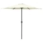 Sombrilla de jardín y palo de aluminio blanco arena 270x246 cm de vidaXL, Sombrillas - Ref: Foro24-47345, Precio: 57,26 €, De...
