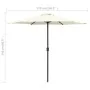 Sombrilla de jardín y palo de aluminio blanco arena 270x246 cm de vidaXL, Sombrillas - Ref: Foro24-47345, Precio: 57,26 €, De...