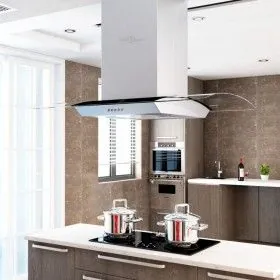 Campana extractora de techo 90 cm acero inoxidable 756 m³/h LED de vidaXL, Extractores - Ref: Foro24-50665, Precio: 275,52 €,...