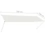 Toldo retráctil 350x150 cm crema de vidaXL, Toldos - Ref: Foro24-143768, Precio: 58,89 €, Descuento: %