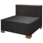 Set muebles de jardín 6 piezas y cojines ratán sintético negro de vidaXL, Conjuntos de jardín - Ref: Foro24-42755, Precio: 54...