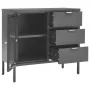 Aparador de acero y vidrio templado antracita 75x35x70 cm de vidaXL, Aparadores - Ref: Foro24-336075, Precio: 166,01 €, Descu...