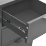 Aparador de acero y vidrio templado antracita 75x35x70 cm de vidaXL, Aparadores - Ref: Foro24-336075, Precio: 166,01 €, Descu...