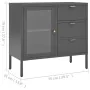 Aparador de acero y vidrio templado antracita 75x35x70 cm de vidaXL, Aparadores - Ref: Foro24-336075, Precio: 166,01 €, Descu...