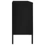 Aparador de acero y vidrio negro 105x35x70 cm de vidaXL, Aparadores - Ref: Foro24-336076, Precio: 202,23 €, Descuento: %