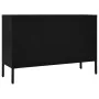 Aparador de acero y vidrio negro 105x35x70 cm de vidaXL, Aparadores - Ref: Foro24-336076, Precio: 202,23 €, Descuento: %