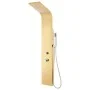 Sistema de panel de ducha acero inoxidable 201 dorado curvo de vidaXL, Boquillas de chorro para bañeras y duchas - Ref: Foro2...