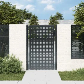 Anthracite gray steel garden gate 105x200 cm by vidaXL, garden gates - Ref: Foro24-154562, Price: 233,22 €, Discount: %