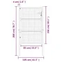 Puerta de jardín acero gris antracita 105x200 cm de vidaXL, Puertas de jardín - Ref: Foro24-154562, Precio: 233,22 €, Descuen...