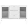 Aparador de acero y vidrio templado blanco 105x35x70 cm de vidaXL, Aparadores - Ref: Foro24-336077, Precio: 203,30 €, Descuen...