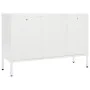 Aparador de acero y vidrio templado blanco 105x35x70 cm de vidaXL, Aparadores - Ref: Foro24-336077, Precio: 203,30 €, Descuen...