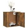 Mesitas de noche de pared 2 uds color roble ahumado 50x30x47 cm de vidaXL, Mesitas de noche - Ref: Foro24-816875, Precio: 43,...