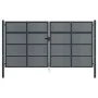 Anthrazitgraues Gartentor aus Stahl 400x250 cm von vidaXL, Gartentore - Ref: Foro24-154576, Preis: 1,00 €, Rabatt: %