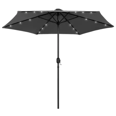 Sombrilla con luces LED palo de aluminio antracita 270 cm de vidaXL, Sombrillas - Ref: Foro24-47354, Precio: 99,11 €, Descuen...