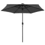 Sombrilla con luces LED palo de aluminio antracita 270 cm de vidaXL, Sombrillas - Ref: Foro24-47354, Precio: 99,11 €, Descuen...