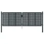 Puerta de jardín acero gris antracita 300x150 cm de vidaXL, Puertas de jardín - Ref: Foro24-154566, Precio: 473,42 €, Descuen...