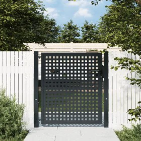 Anthrazitgraues Gartentor aus Stahl 105x150 cm von vidaXL, Gartentore - Ref: Foro24-154560, Preis: 161,69 €, Rabatt: %