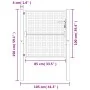 Anthrazitgraues Gartentor aus Stahl 105x150 cm von vidaXL, Gartentore - Ref: Foro24-154560, Preis: 161,69 €, Rabatt: %