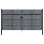 Anthrazitgraues Gartentor aus Stahl 400x225 cm von vidaXL, Gartentore - Ref: Foro24-154575, Preis: 970,53 €, Rabatt: %