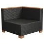 Muebles de jardín y cojines 8 piezas ratán sintético negro de vidaXL, Conjuntos de jardín - Ref: Foro24-42756, Precio: 950,21...