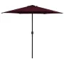 Sombrilla de jardín con palo de aluminio rojo burdeos 270x246cm de vidaXL, Sombrillas - Ref: Foro24-47348, Precio: 55,04 €, D...