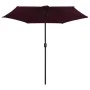Sombrilla de jardín con palo de aluminio rojo burdeos 270x246cm de vidaXL, Sombrillas - Ref: Foro24-47348, Precio: 55,04 €, D...