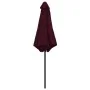 Sombrilla de jardín con palo de aluminio rojo burdeos 270x246cm de vidaXL, Sombrillas - Ref: Foro24-47348, Precio: 55,04 €, D...