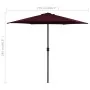 Sombrilla de jardín con palo de aluminio rojo burdeos 270x246cm de vidaXL, Sombrillas - Ref: Foro24-47348, Precio: 55,04 €, D...