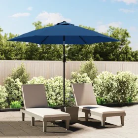 Sombrilla de jardín con palo de metal azul celeste 300 cm de vidaXL, Sombrillas - Ref: Foro24-47127, Precio: 76,17 €, Descuen...