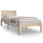 Estructura de cama madera maciza 75x190 cm de vidaXL, Camas y somieres - Ref: Foro24-810455, Precio: 89,04 €, Descuento: %