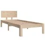 Estructura de cama madera maciza 75x190 cm de vidaXL, Camas y somieres - Ref: Foro24-810455, Precio: 89,04 €, Descuento: %