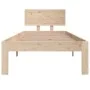 Estructura de cama madera maciza 75x190 cm de vidaXL, Camas y somieres - Ref: Foro24-810455, Precio: 89,04 €, Descuento: %