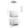 Campana extractora colgante táctil LCD acero inoxidable 37 cm de vidaXL, Extractores - Ref: Foro24-51019, Precio: 208,63 €, D...