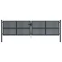 Anthrazitgraues Gartentor aus Stahl 400x125 cm von vidaXL, Gartentore - Ref: Foro24-154571, Preis: 464,23 €, Rabatt: %
