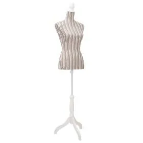 Maniquí de busto de mujer algodón blanco con rayas de vidaXL, Galanes de noche - Ref: Foro24-30031, Precio: 80,05 €, Descuent...