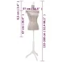 Maniquí de busto de mujer algodón blanco con rayas de vidaXL, Galanes de noche - Ref: Foro24-30031, Precio: 80,05 €, Descuent...