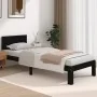 Estructura de cama madera maciza individual negra 75x190 cm de vidaXL, Camas y somieres - Ref: Foro24-810459, Precio: 117,41 ...