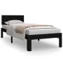 Estructura de cama madera maciza individual negra 75x190 cm de vidaXL, Camas y somieres - Ref: Foro24-810459, Precio: 117,41 ...