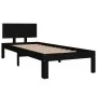 Estructura de cama madera maciza individual negra 75x190 cm de vidaXL, Camas y somieres - Ref: Foro24-810459, Precio: 117,41 ...