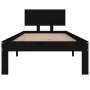 Estructura de cama madera maciza individual negra 75x190 cm de vidaXL, Camas y somieres - Ref: Foro24-810459, Precio: 117,41 ...