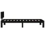 Estructura de cama madera maciza individual negra 75x190 cm de vidaXL, Camas y somieres - Ref: Foro24-810459, Precio: 117,41 ...