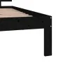 Estructura de cama madera maciza individual negra 75x190 cm de vidaXL, Camas y somieres - Ref: Foro24-810459, Precio: 117,41 ...