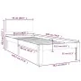 Estructura de cama madera maciza individual negra 75x190 cm de vidaXL, Camas y somieres - Ref: Foro24-810459, Precio: 117,41 ...
