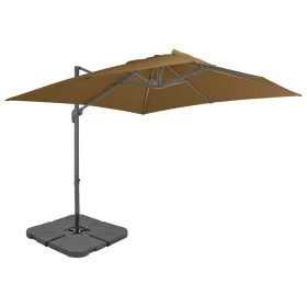 Sombrilla de jardín con base portátil gris topo de vidaXL, Sombrillas - Ref: Foro24-276348, Precio: 241,09 €, Descuento: %