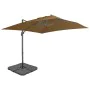 Sombrilla de jardín con base portátil gris topo de vidaXL, Sombrillas - Ref: Foro24-276348, Precio: 241,09 €, Descuento: %