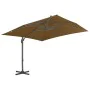 Sombrilla de jardín con base portátil gris topo de vidaXL, Sombrillas - Ref: Foro24-276348, Precio: 241,09 €, Descuento: %