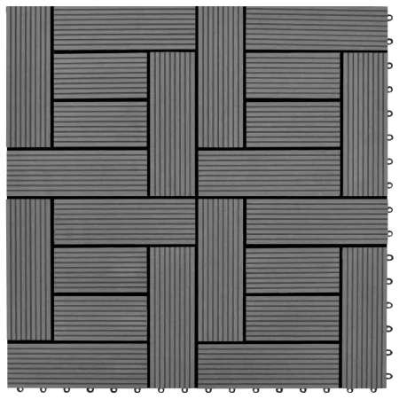 Set 11 baldosas grises 30 x 30 cm de WPC, 1 metro cuadrado de vidaXL, Suelos y moquetas - Ref: Foro24-41551, Precio: 57,02 €,...